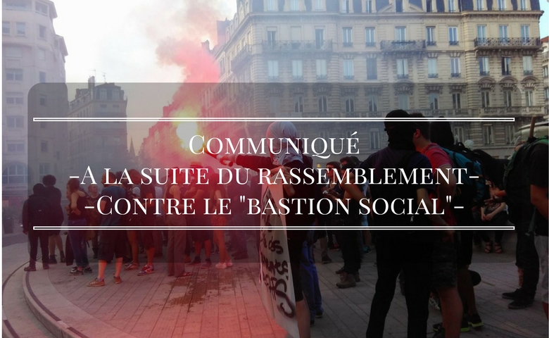 Communiqué à la suite du rassemblement contre le « bastion social » du GUD