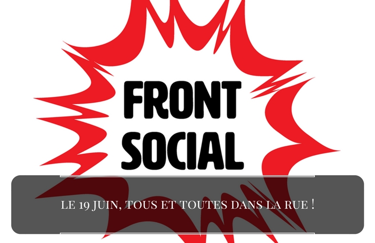 Appel unitaire à manifester – Lundi 19 juin – 18h00 Hotel de Ville