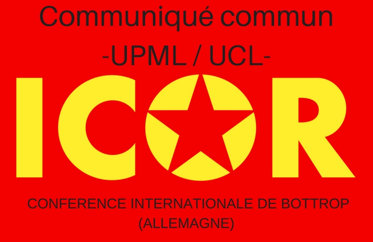 Communiqué commun de l’UPML et d’ l’UCL. Meeting de l’ICOR – 100 ans de la Révolution d’Octobre.